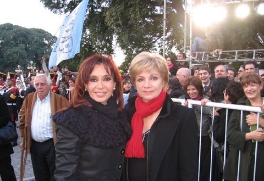 Nora Patrich junto a Cristina Fernández.
