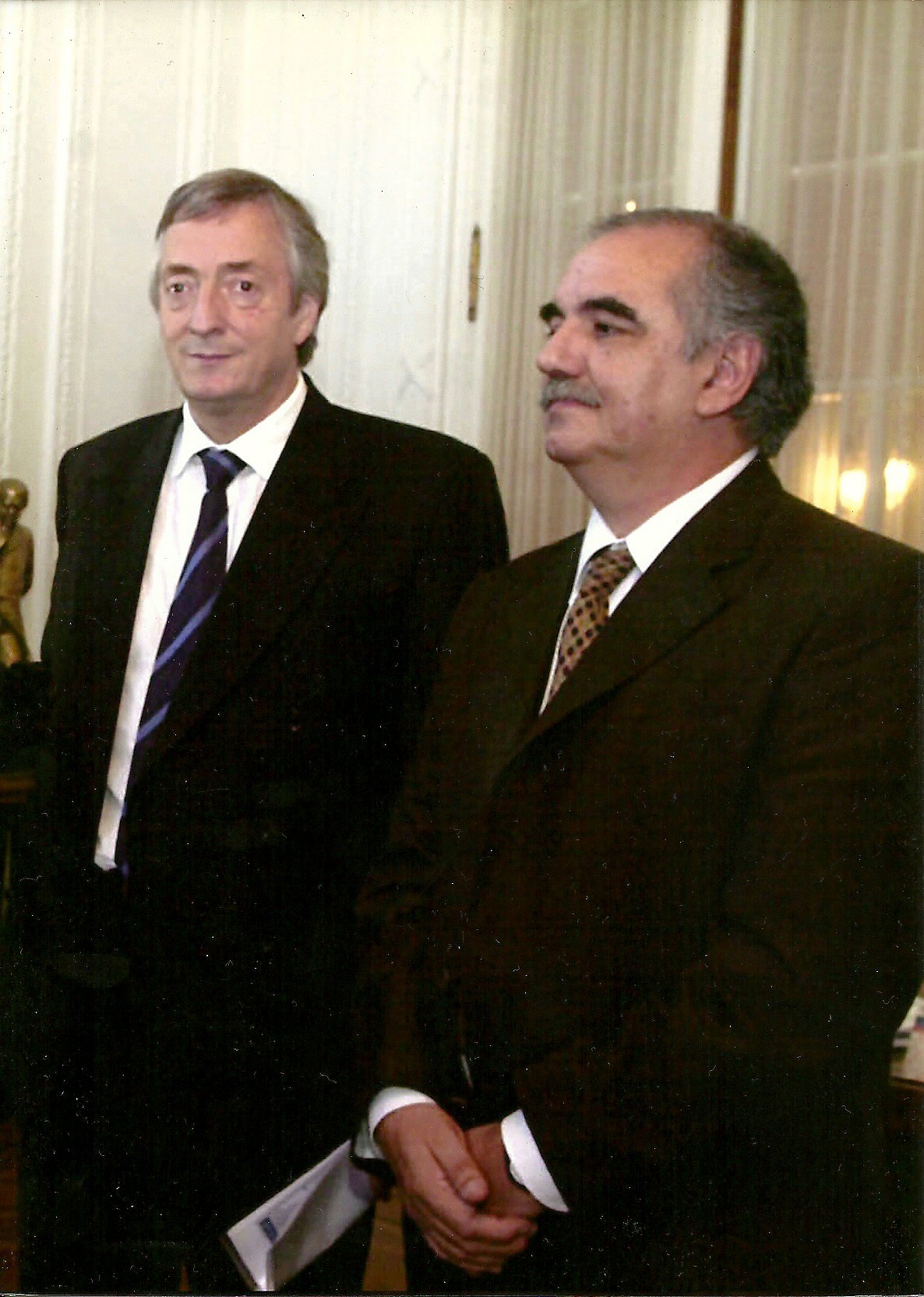 Néstor Kirchner y Jorge Giles