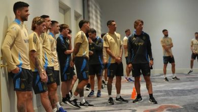 Photo of La Selección Argentina suspendió la práctica por un fuerte temporal y entrenó en el hotel